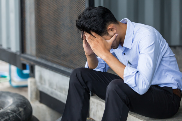 Man Dealing With Stress