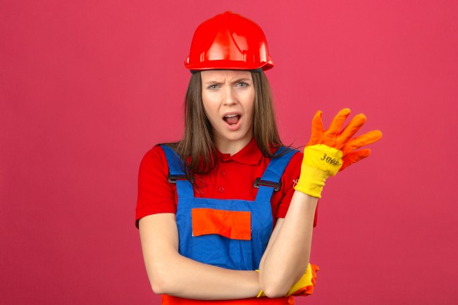 Woman With Personal Protective Equipment